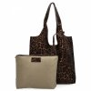 Italská Kožená Kabelka Shopper Bag s Kosmetickou 165 Pantera